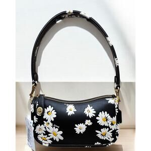 NWT Coach CR509 Floral Print Leather Swinger 20 Bag